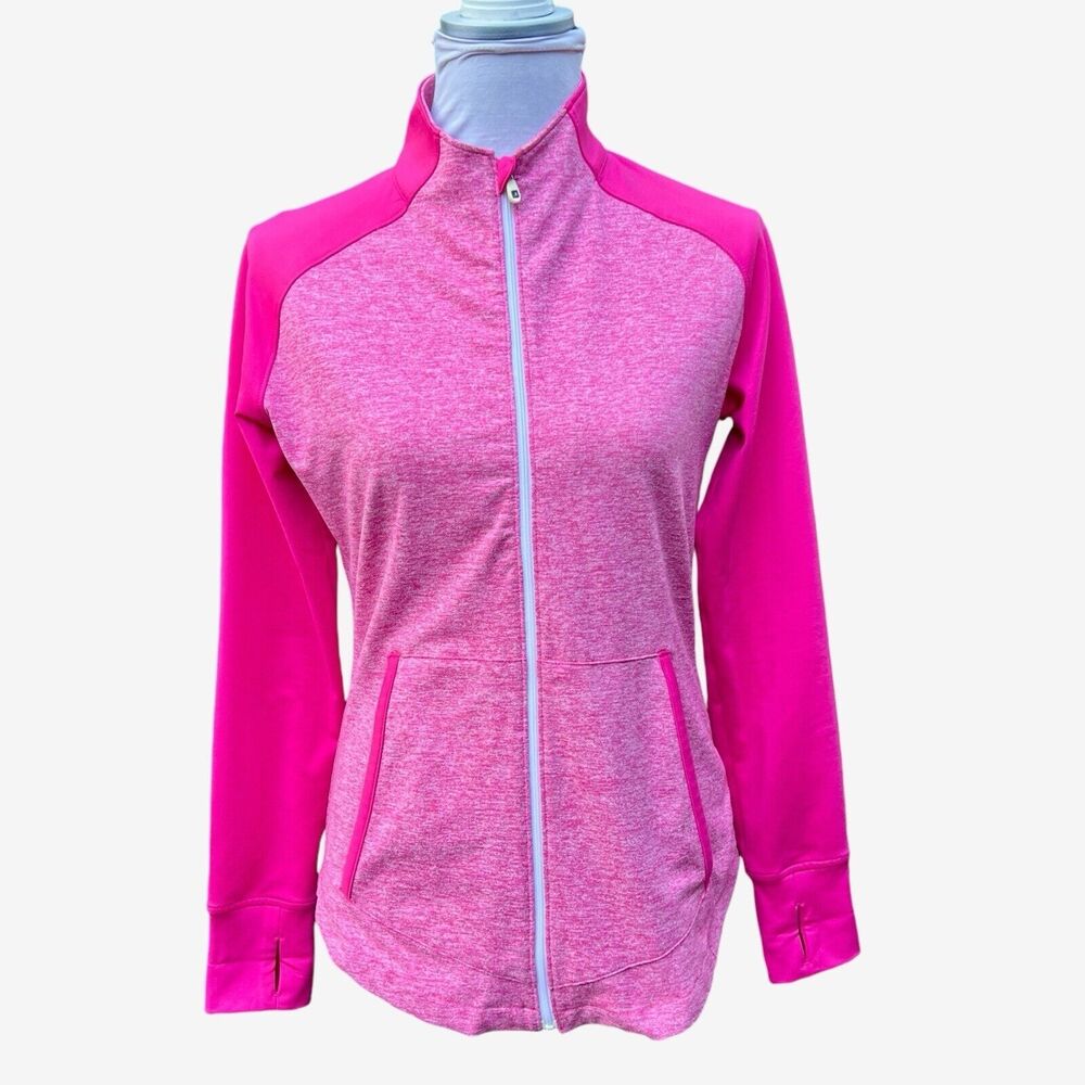 FootJoy womens S golf jacket zip front pockets pink